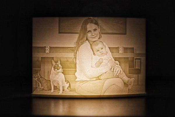 3D-Foto Lithophane inklusive Halter und Fernbedienung