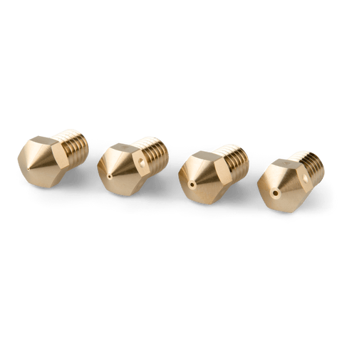 Комплект месингови дюзи PrimaCreator RepRap M6 3 мм (0,2/0,4/0,6/0,8 мм) – 4 броя